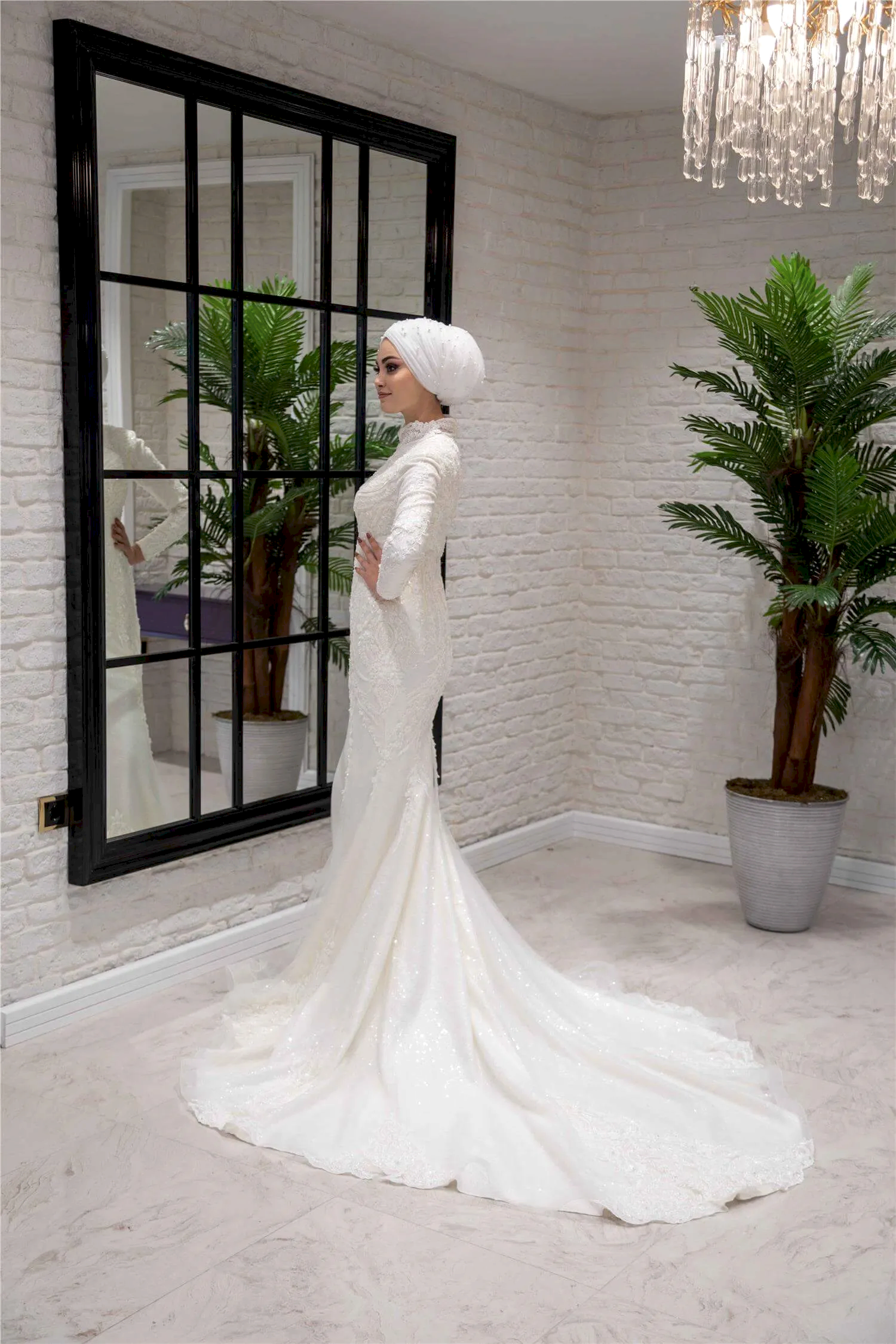 Balık Tesettür Gelinlik Modelleri