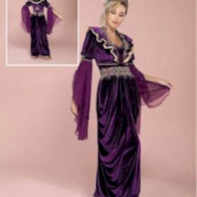 Tüllü Mor Şalvarlı Bindallı