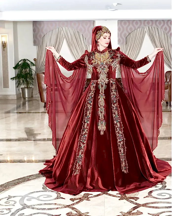 Taşlı Pelerinli Tesettür Bindallı Modeli