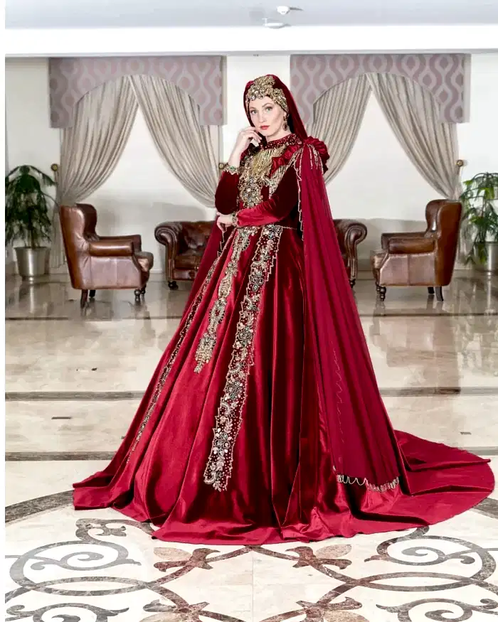 Alternative view of Taşlı Pelerinli Tesettür Bindallı Modeli