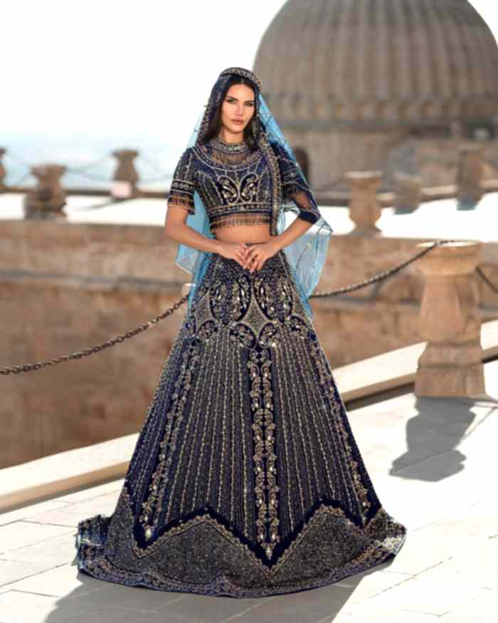 Yoğun Taş İşlemeli İki Parça Bindallı