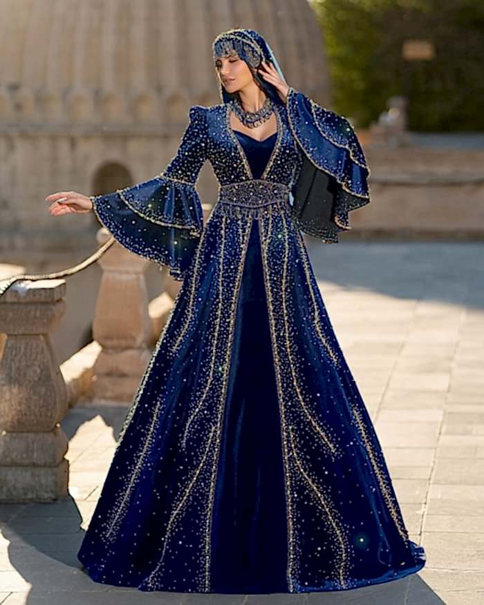 Boncuk İşlemeli Kaftan Bindallı