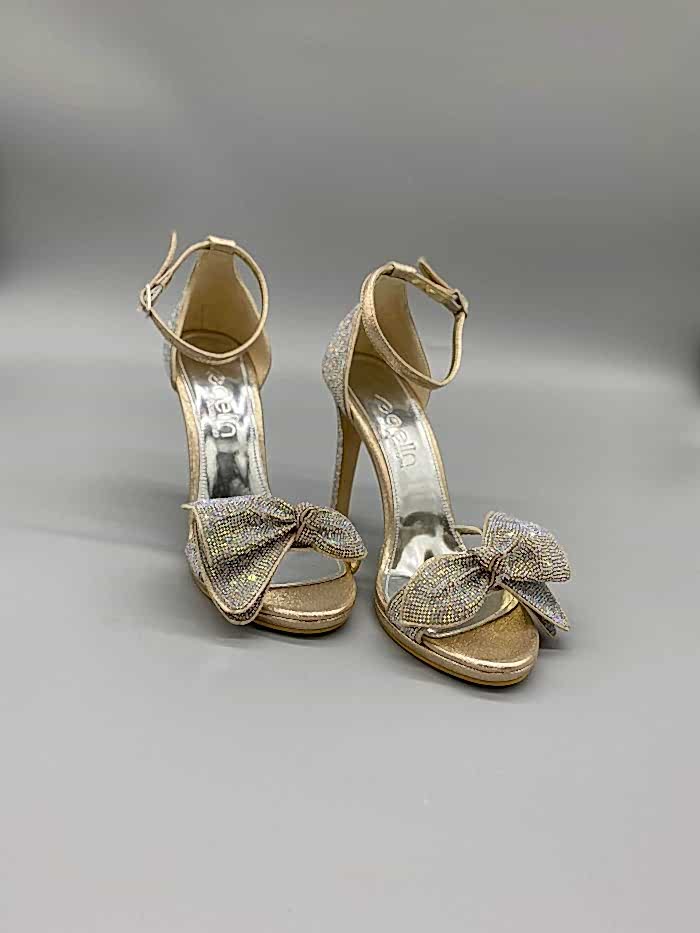 Gold Taşlı Fiyonk Ayakkabı