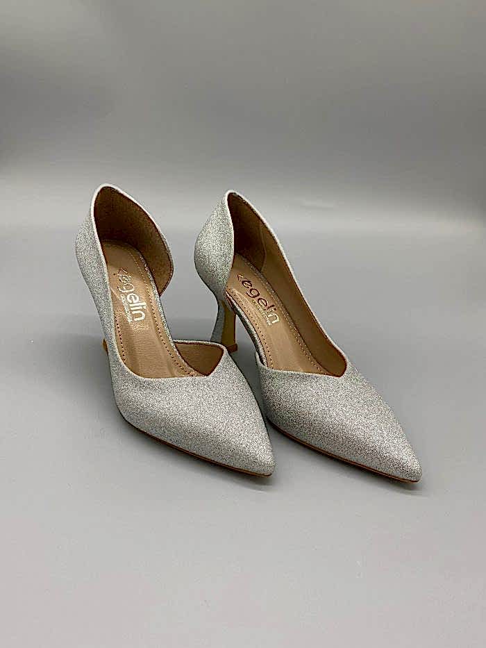 Gümüş Simli Ayakkabı