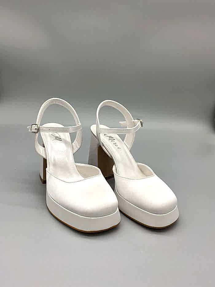 Saten Topuklu Gelin Ayakkabısı